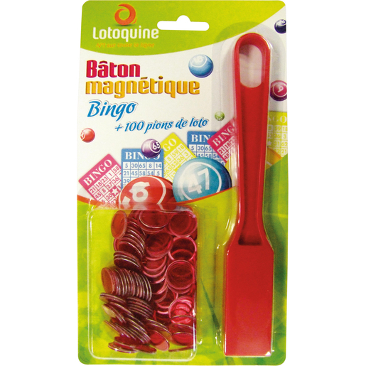 Boule loto magnetique rose et 100 pions marquage- Boite rangement Ramasse Jetons Boule loto magnetique rose et 100 pions marquage- Boite rangement Ramasse Jetons